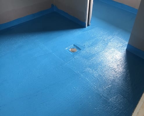 Bathroom floor waterproofing